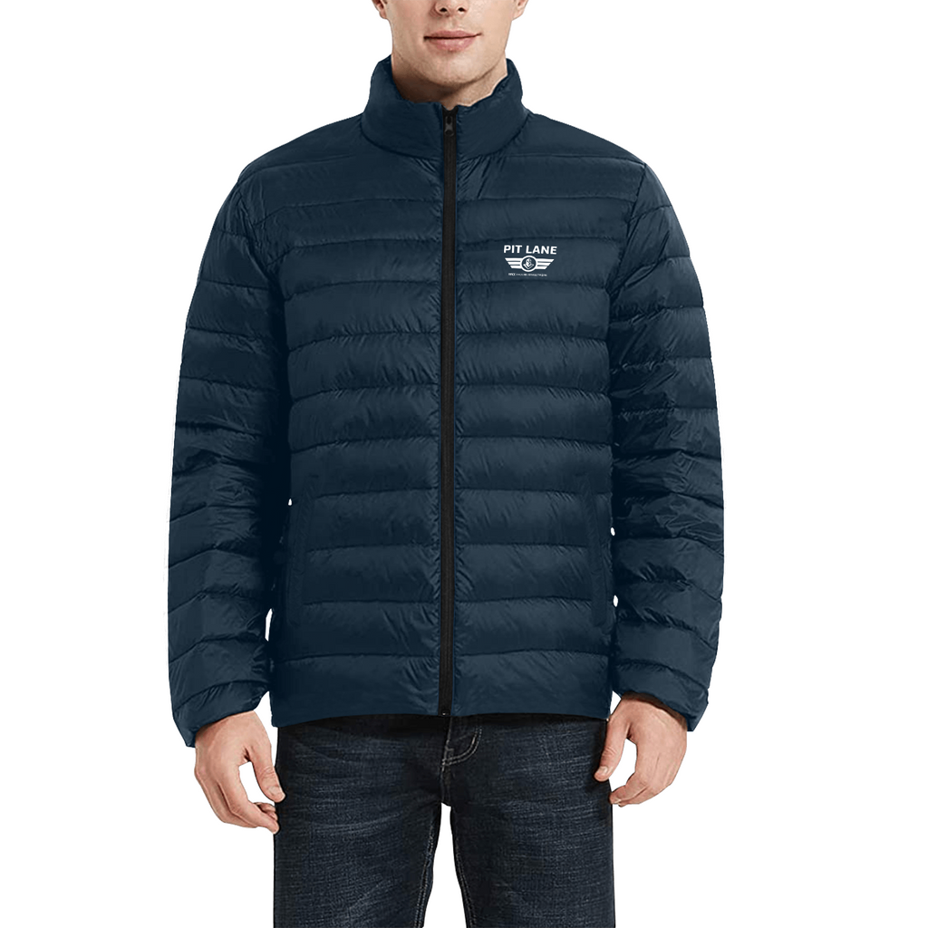 Pit Lane Clothing Quilted Puffer Race Jacket – Blue