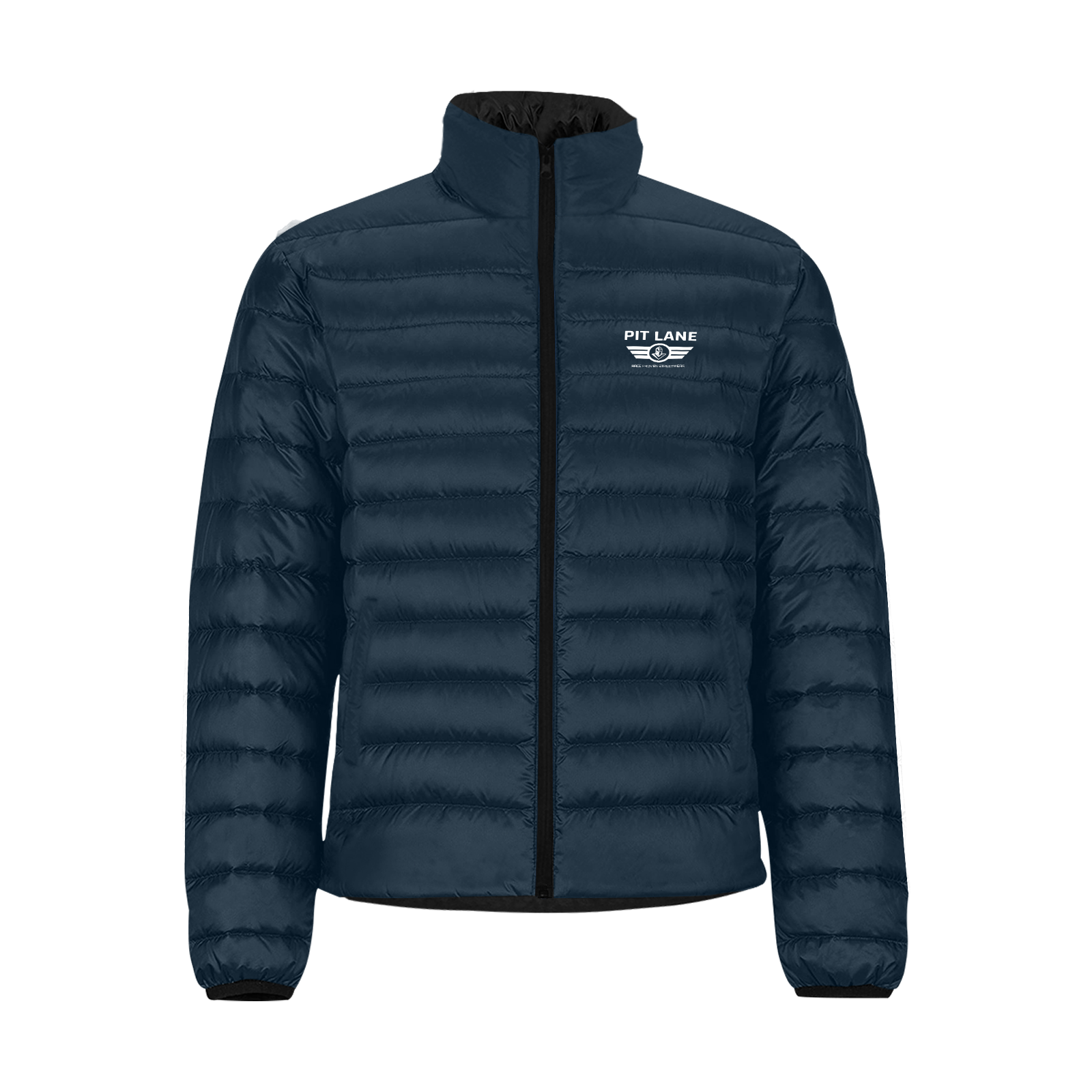 Pit Lane Clothing Quilted Puffer Race Jacket – Blue