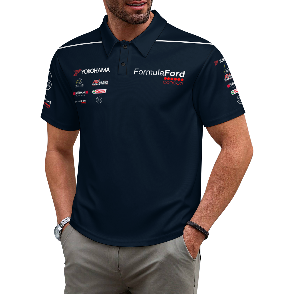 FORMULA FORD Official - Pique Polo Printed shirt - Navy