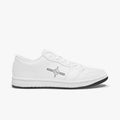 Pit Lane Clothing: 'Chicane' Low Top leather sneakers - white