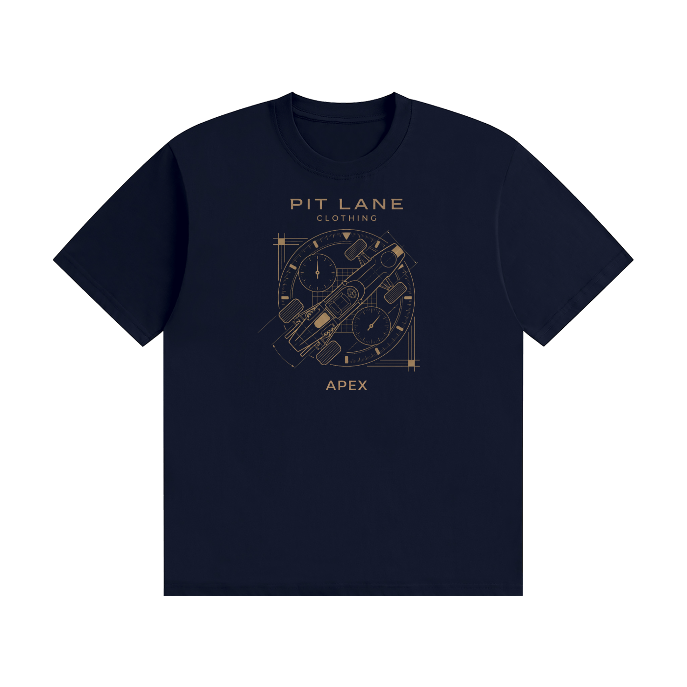 PIT LANE CLOTHING: Premium Cotton T-Shirt - APEX gold