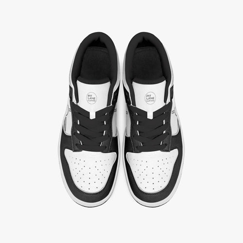 Pit Lane Clothing: Grid Low Top leather sneakers - white