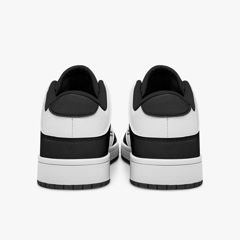 Pit Lane Clothing: Grid Low Top leather sneakers - white