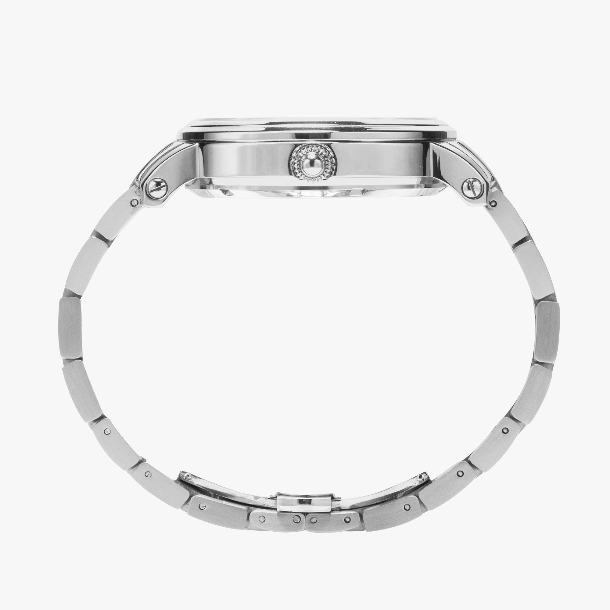 Pit Lane Clothing: Satinless Steel strap watch - Carbon Steel