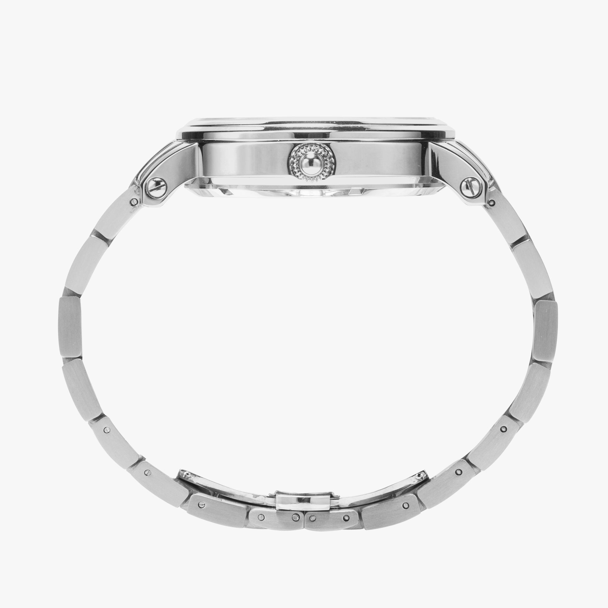 Pit Lane Clothing:  'Blade' stainless steel watch - Silver metal band