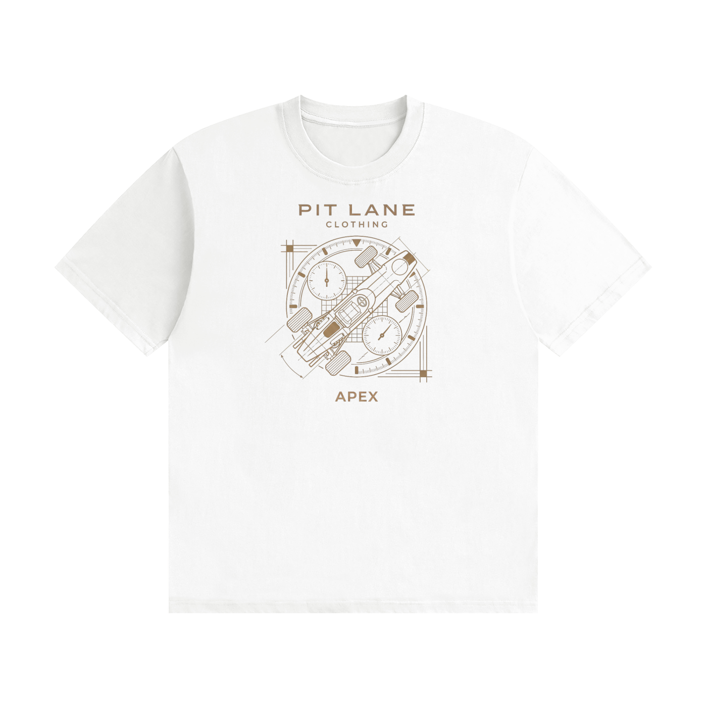 PIT LANE CLOTHING: Premium Cotton T-Shirt - APEX gold