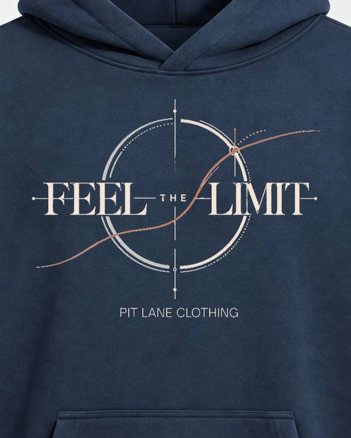 'Feel the Limit' 350 GSM Hoodie - Navy
