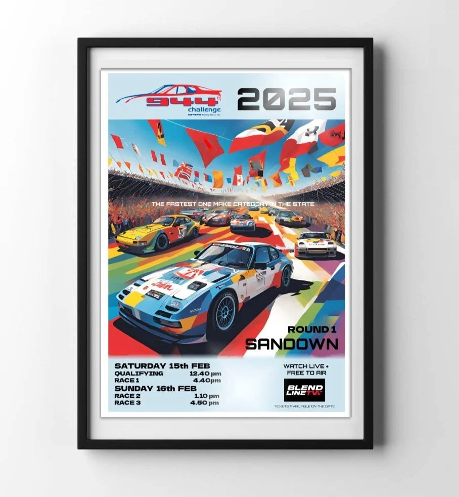 944 Challenge Series Official Event Poster - 2025 ROUND 1 - SANDOWN