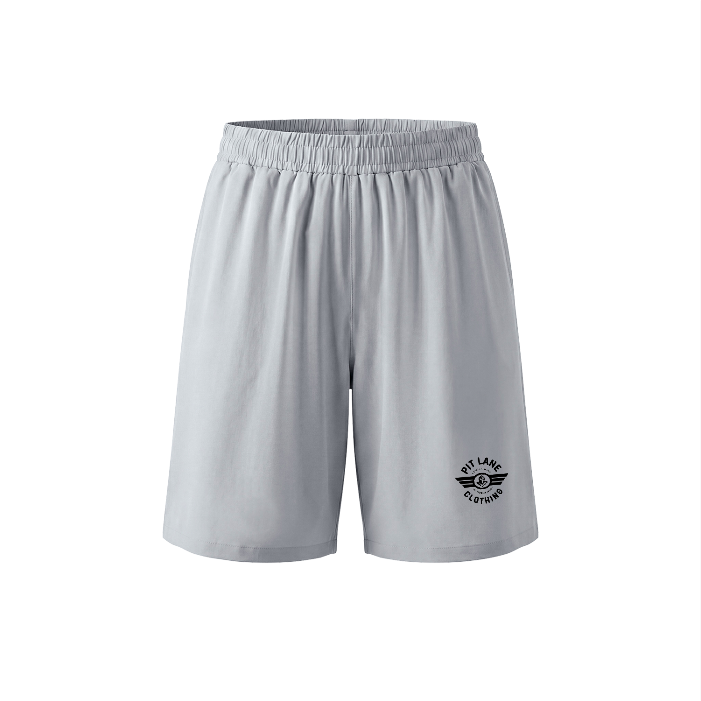 PIT LANE CLOTHING Mens Performance Activewear Shorts - Silver
