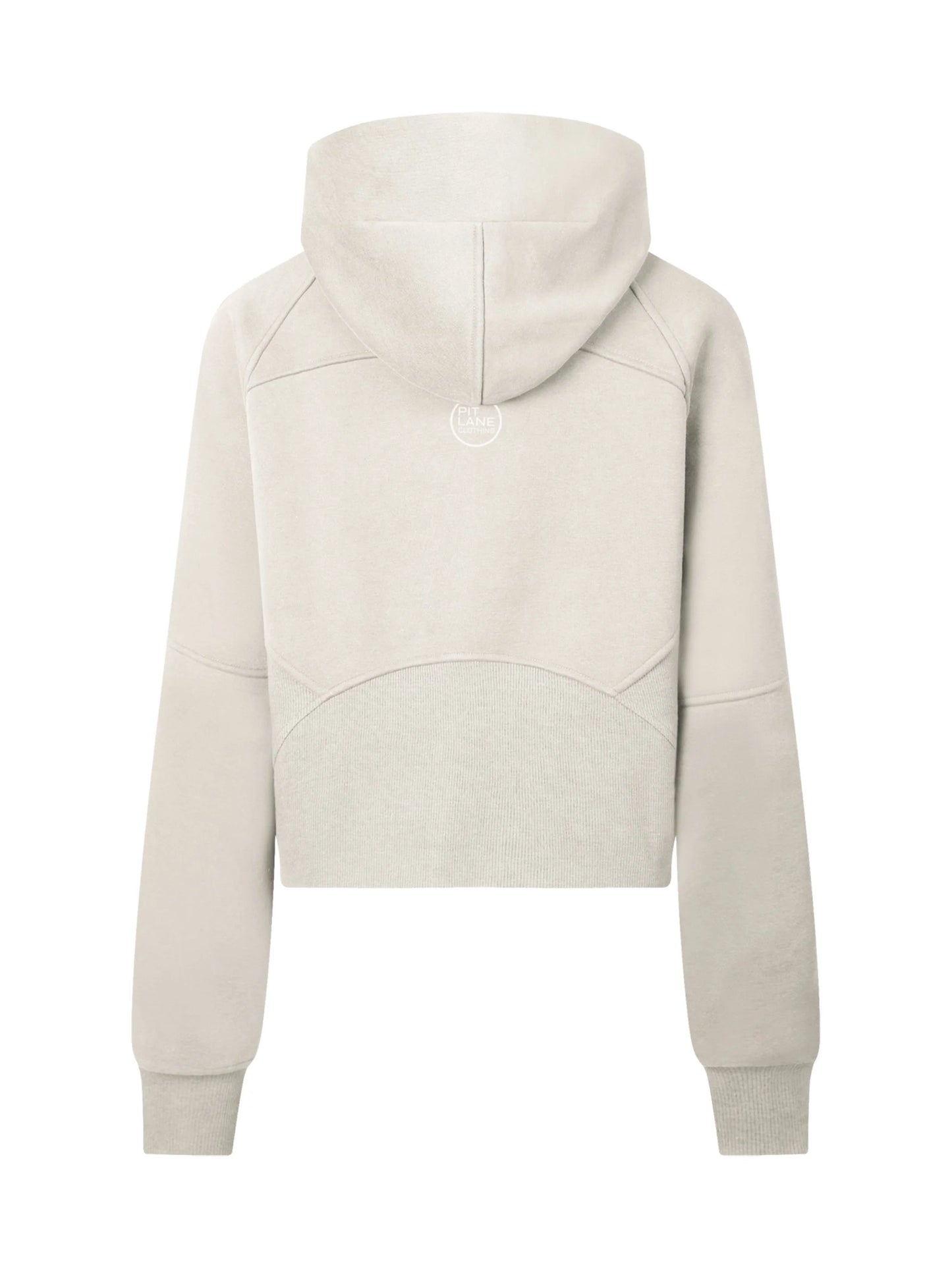 Pit Lane Clothing: Womens Track Cropped Half-Zip Hoodie - Sand