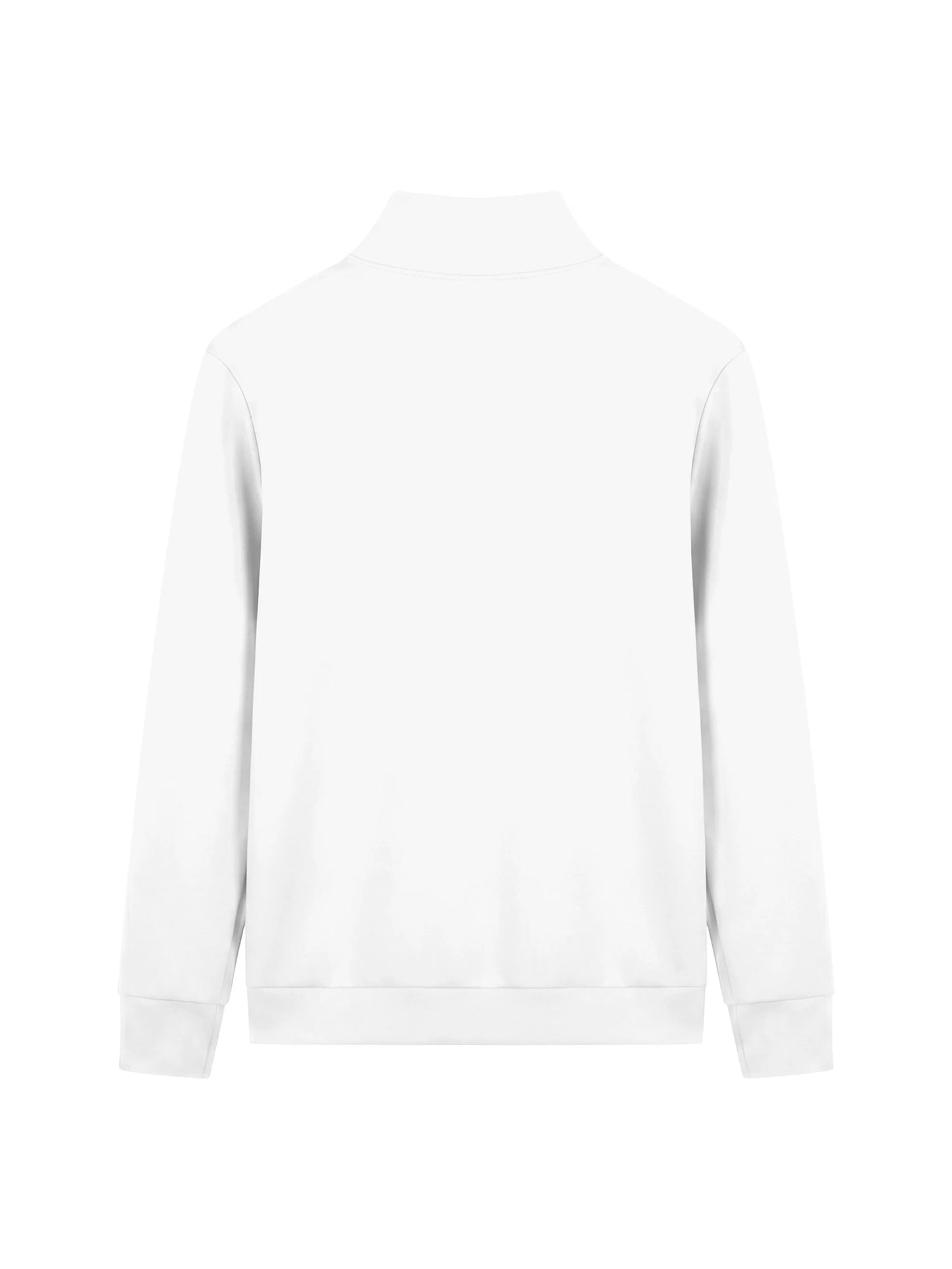 Pit Lane Clothing: Quarter Zip Sweatshirt - White