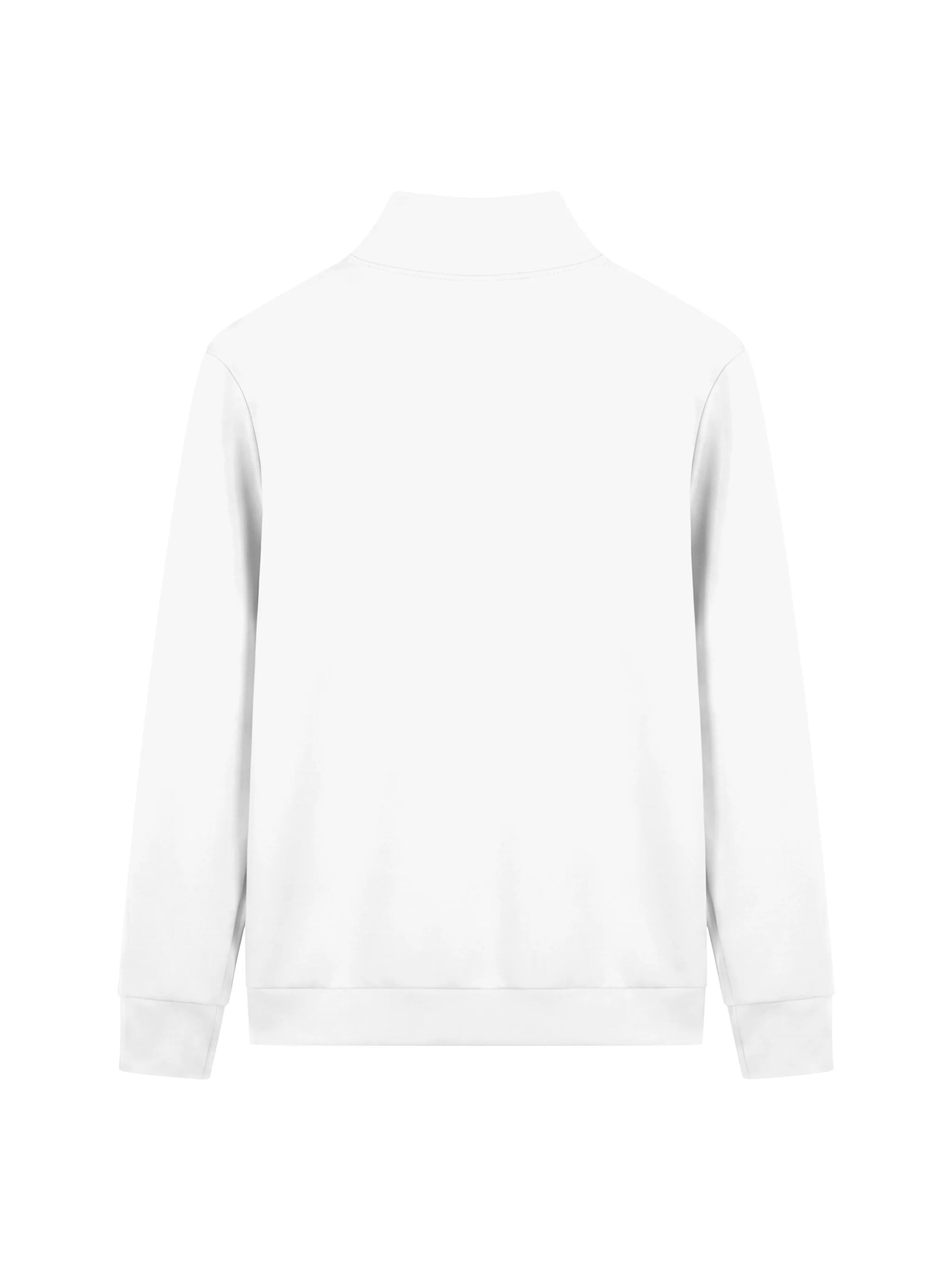 Pit Lane Clothing: Quarter Zip Sweatshirt - White