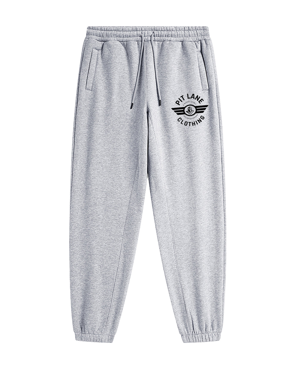 PIT LANE CLOTHING 345 GSM Fleece Track Pants - Light Grey