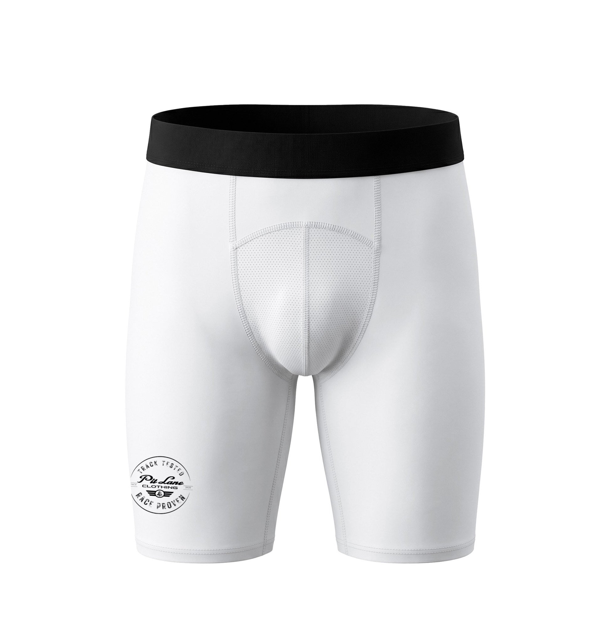 Pit Lane Clothing:  Activeware Shorts - white flag