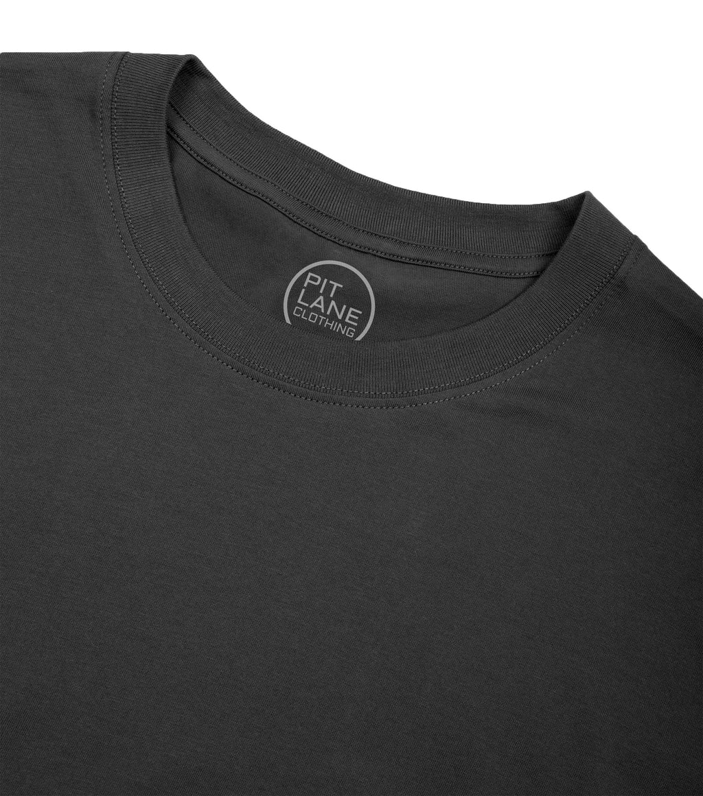 Pit Lane Clothing: Pure Cotton T-Shirt - Chicane - carbon
