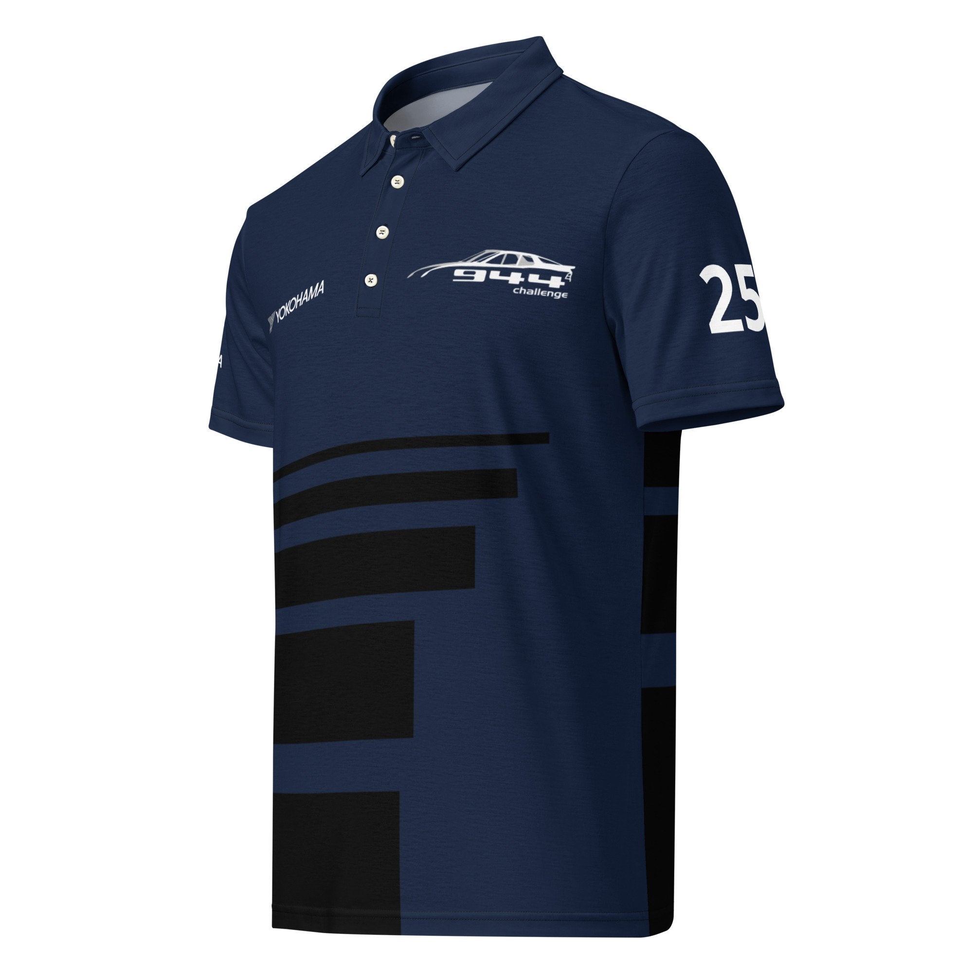 944 Challenge Series Official slim fit polo - Navy/black stripe