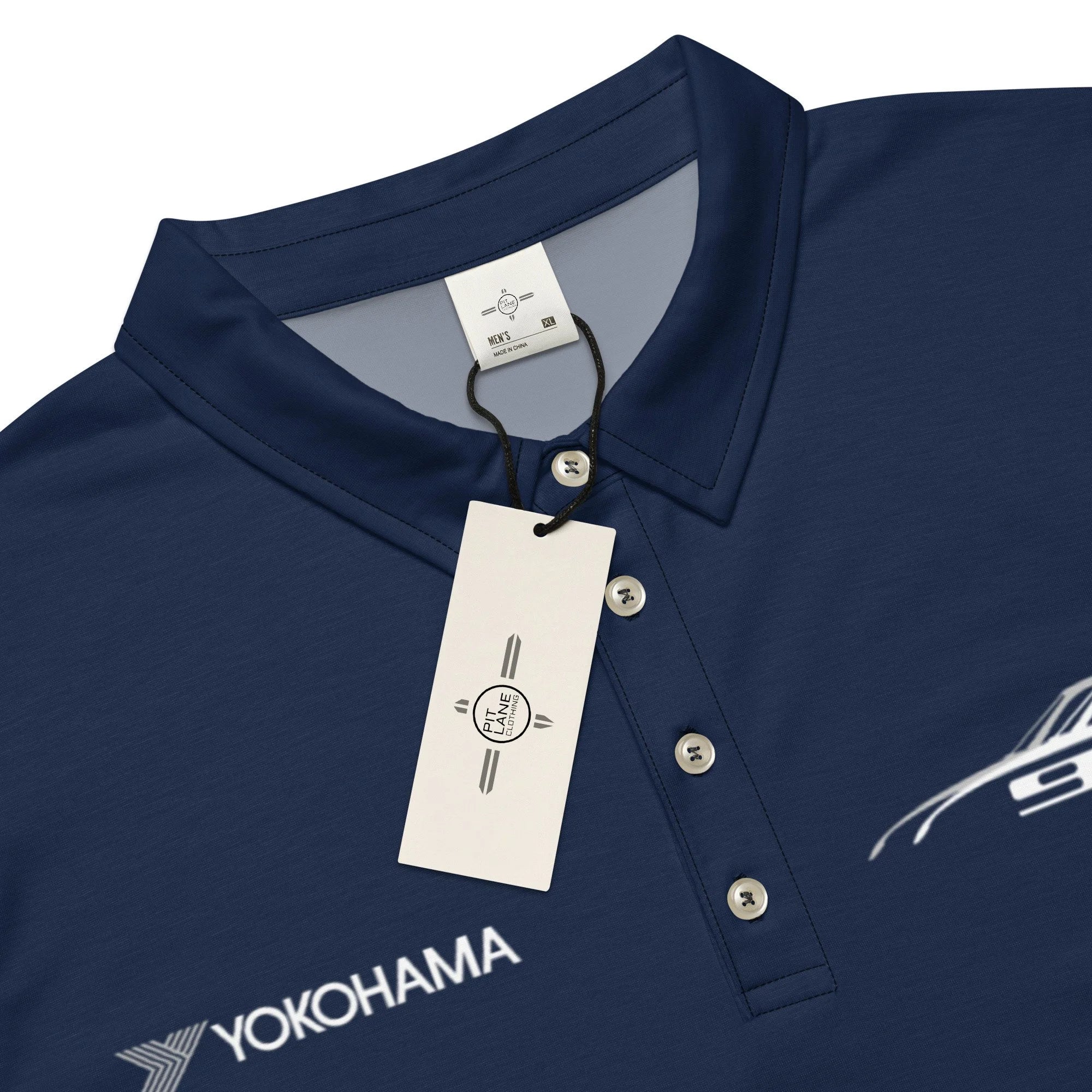 944 Challenge Series Official slim fit polo - Navy/black stripe