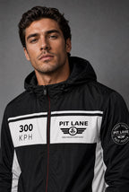 Racing Jacket – Hooded with Quilted Lining – Black & White | PIT LANE CLOTHING