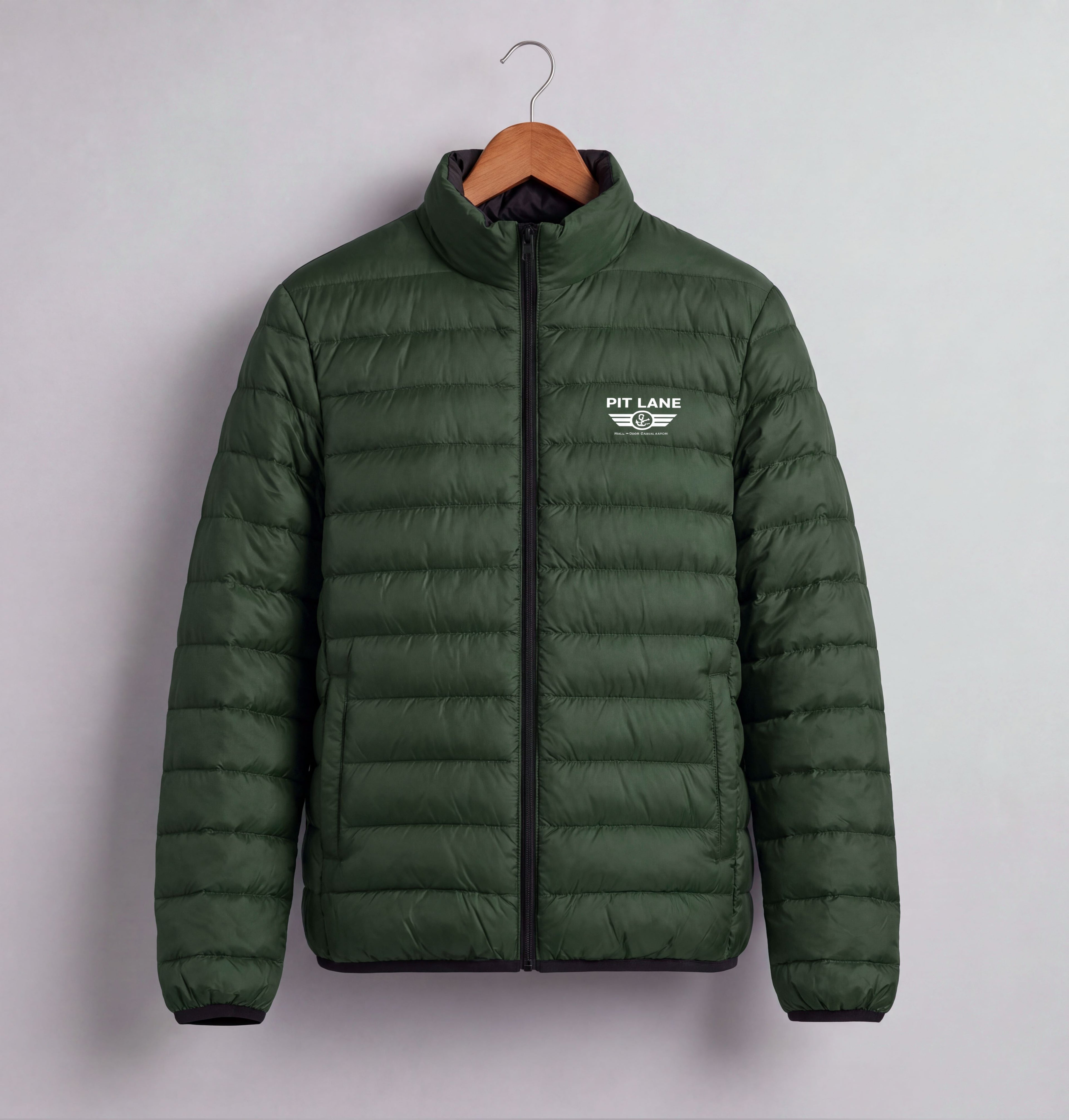 Pit Lane Clothing Quilted Puffer Race Jacket – British Racing Green