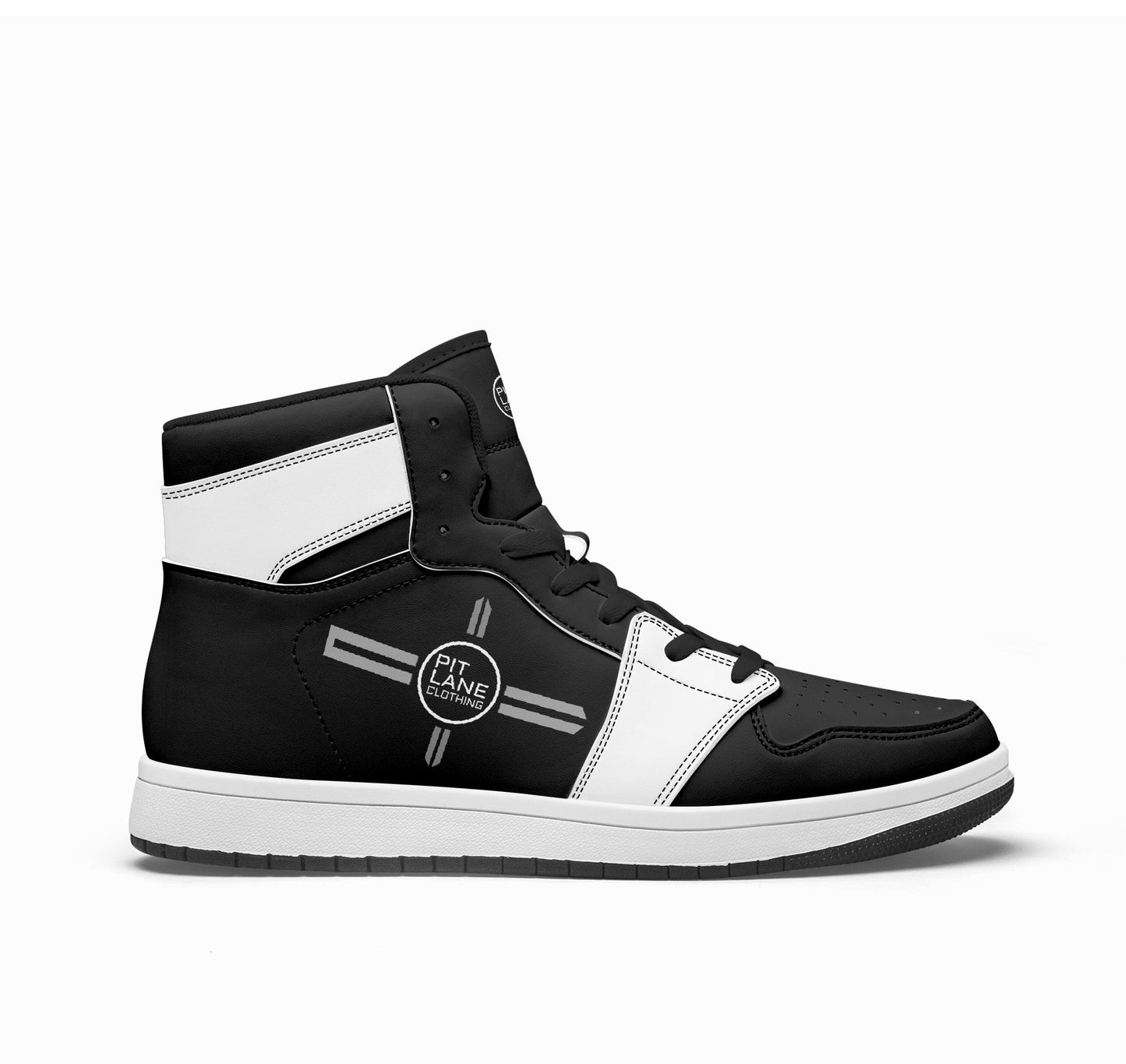 Pit Lane Clothing: 'Enforcer' High Top Leather sneakers
