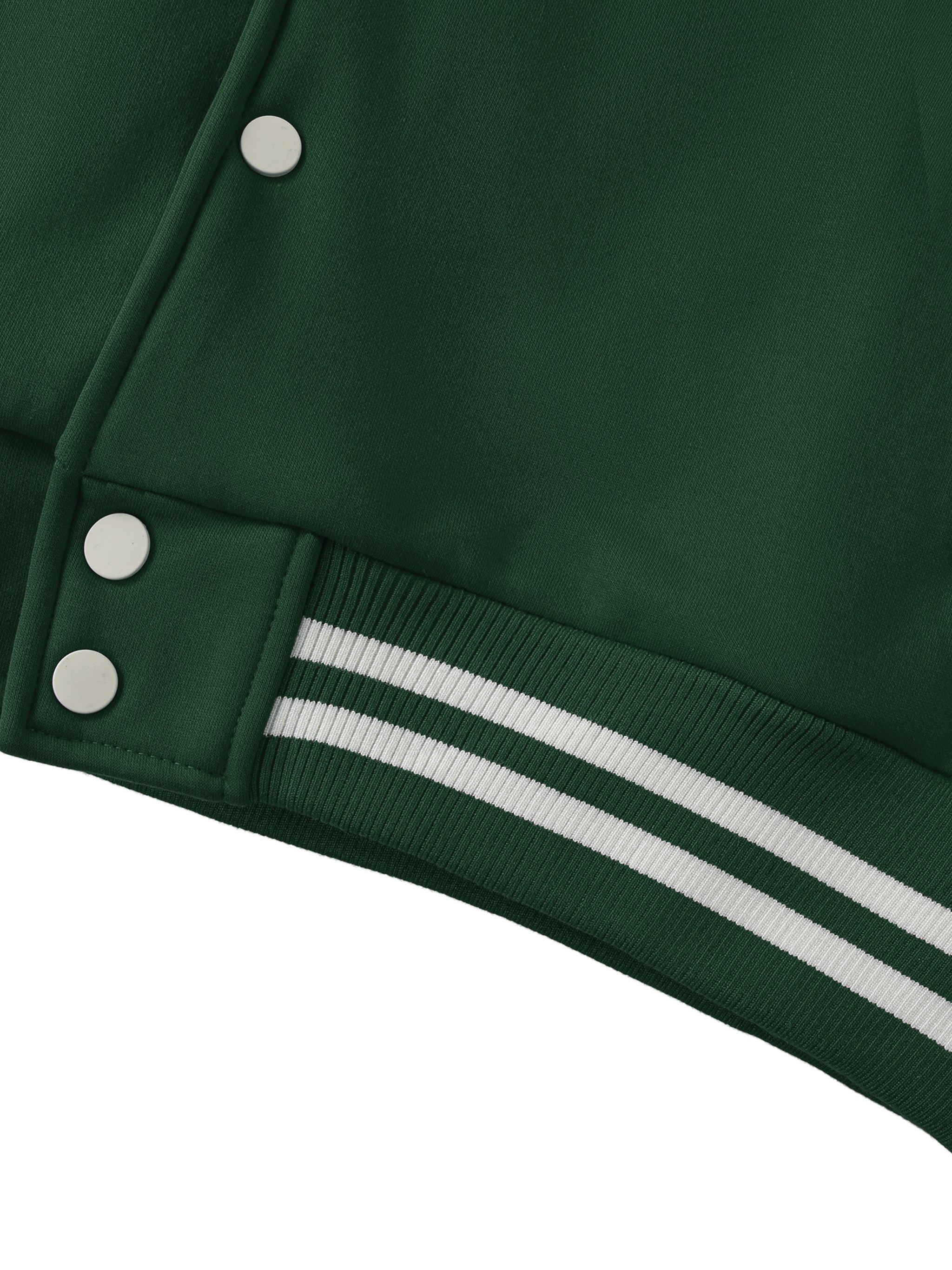 Pit Lane Clothing Fleeced Varsity Jacket - British Racing Green