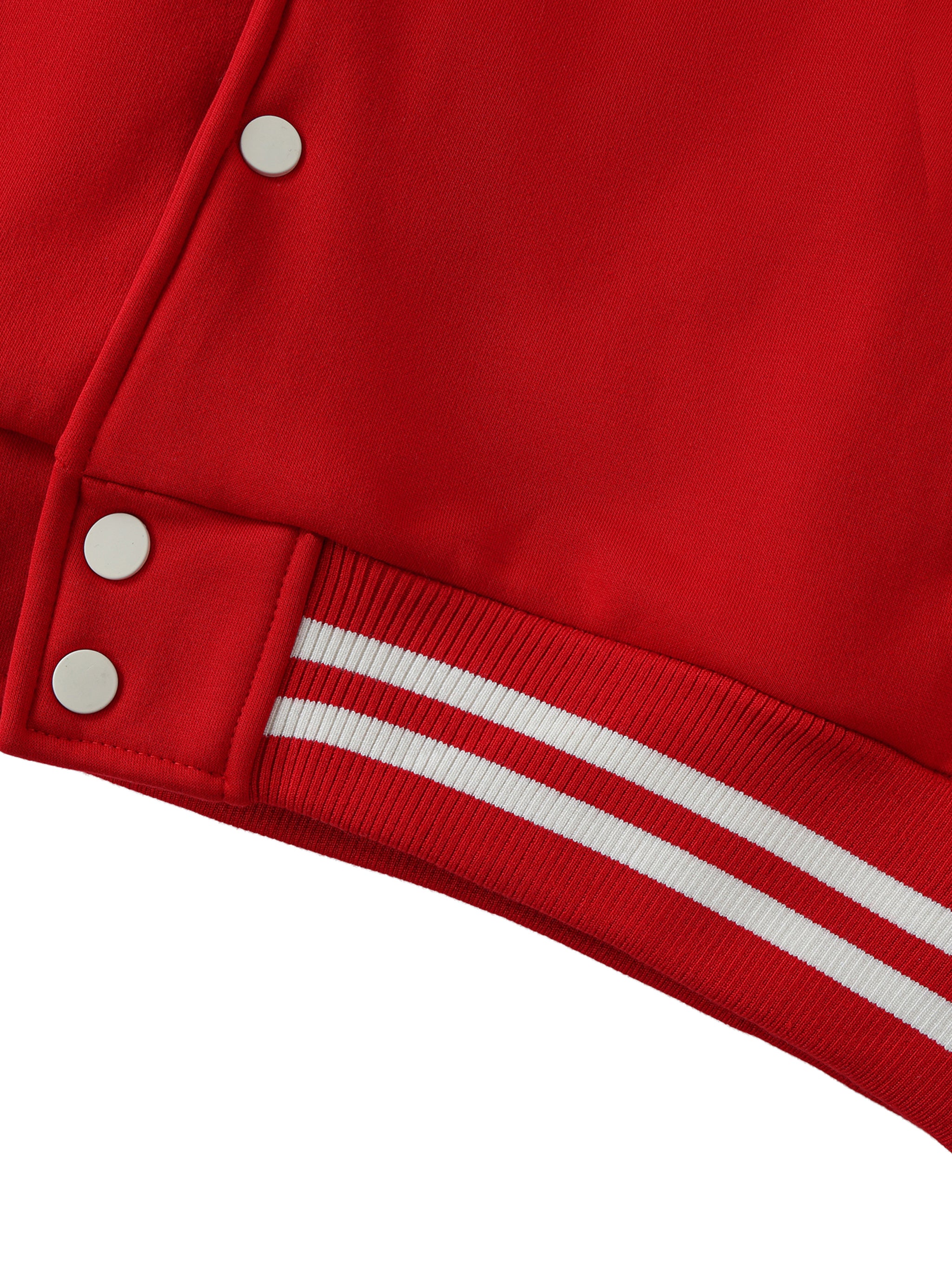 Pit Lane Clothing Fleeced Varsity Jacket - Red
