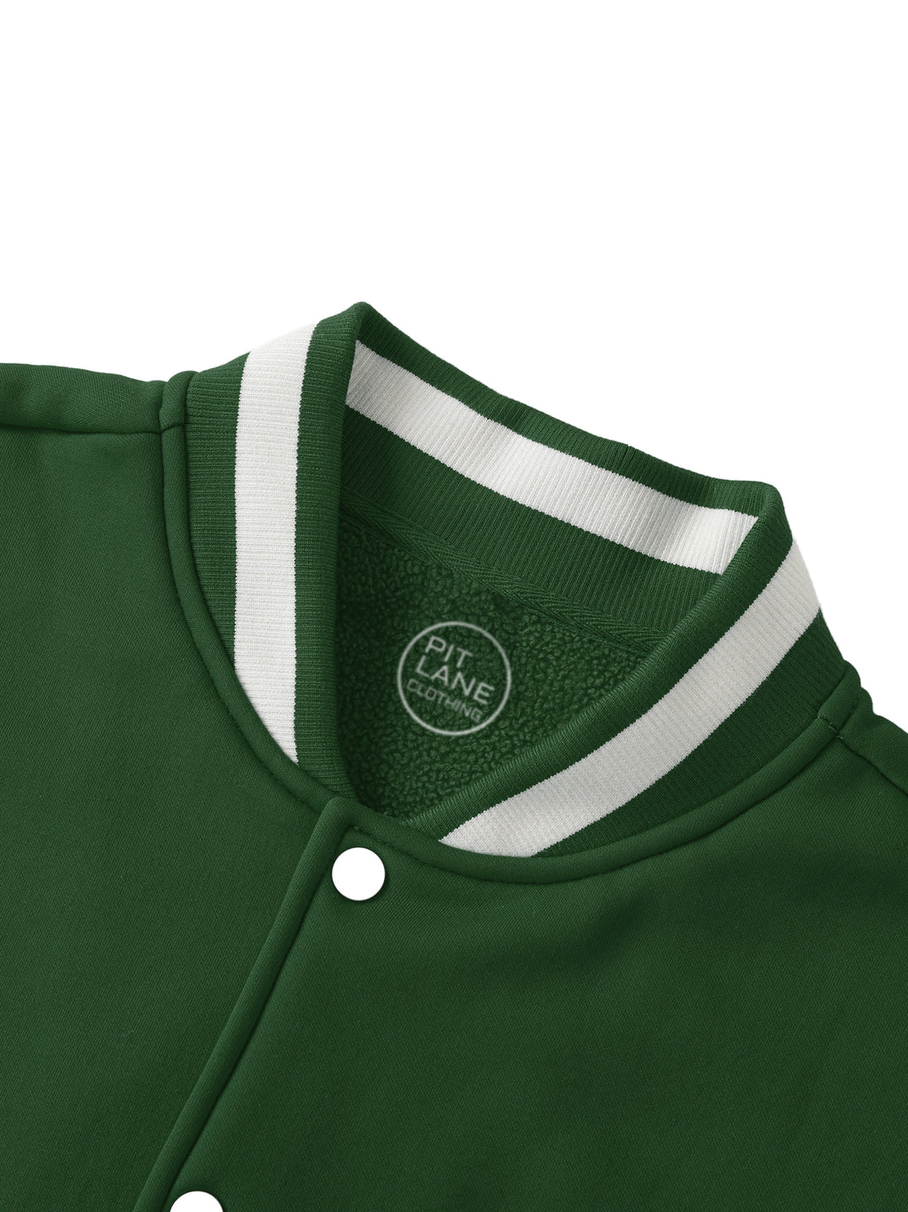 Pit Lane Clothing Fleeced Varsity Jacket - British Racing Green