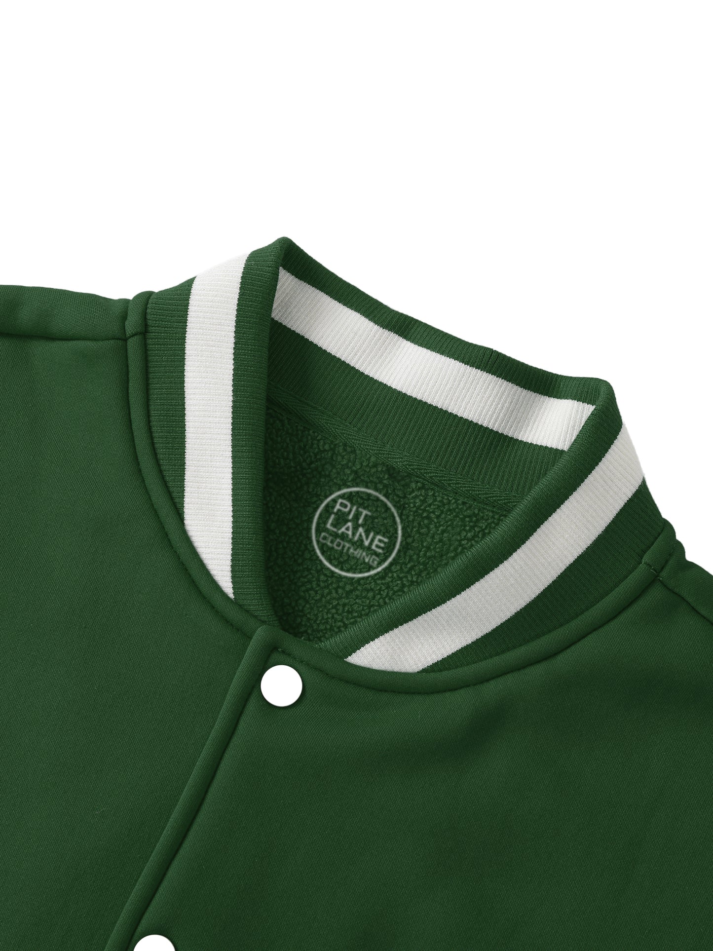 Pit Lane Clothing Fleeced Varsity Jacket - British Racing Green