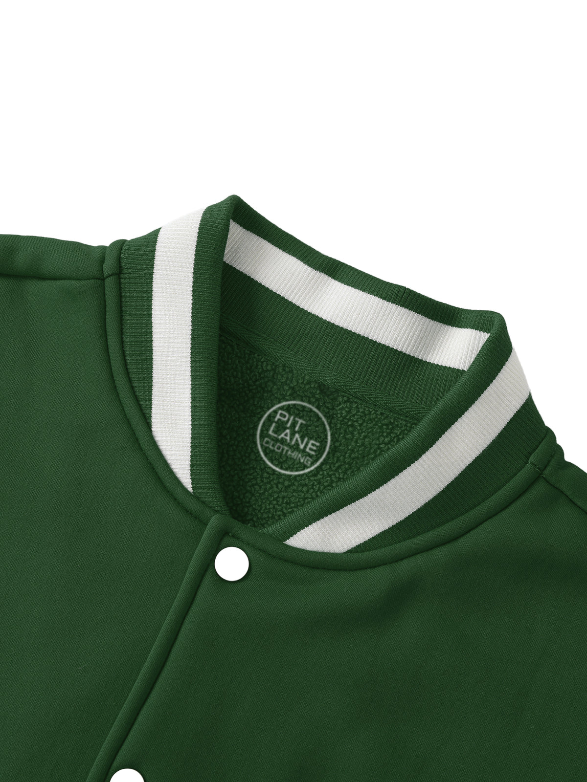Pit Lane Clothing Fleeced Varsity Jacket - British Racing Green