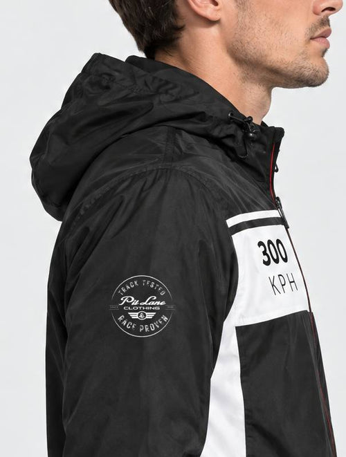 300 KPH Quilted Race Jacket - Black/White stripe
