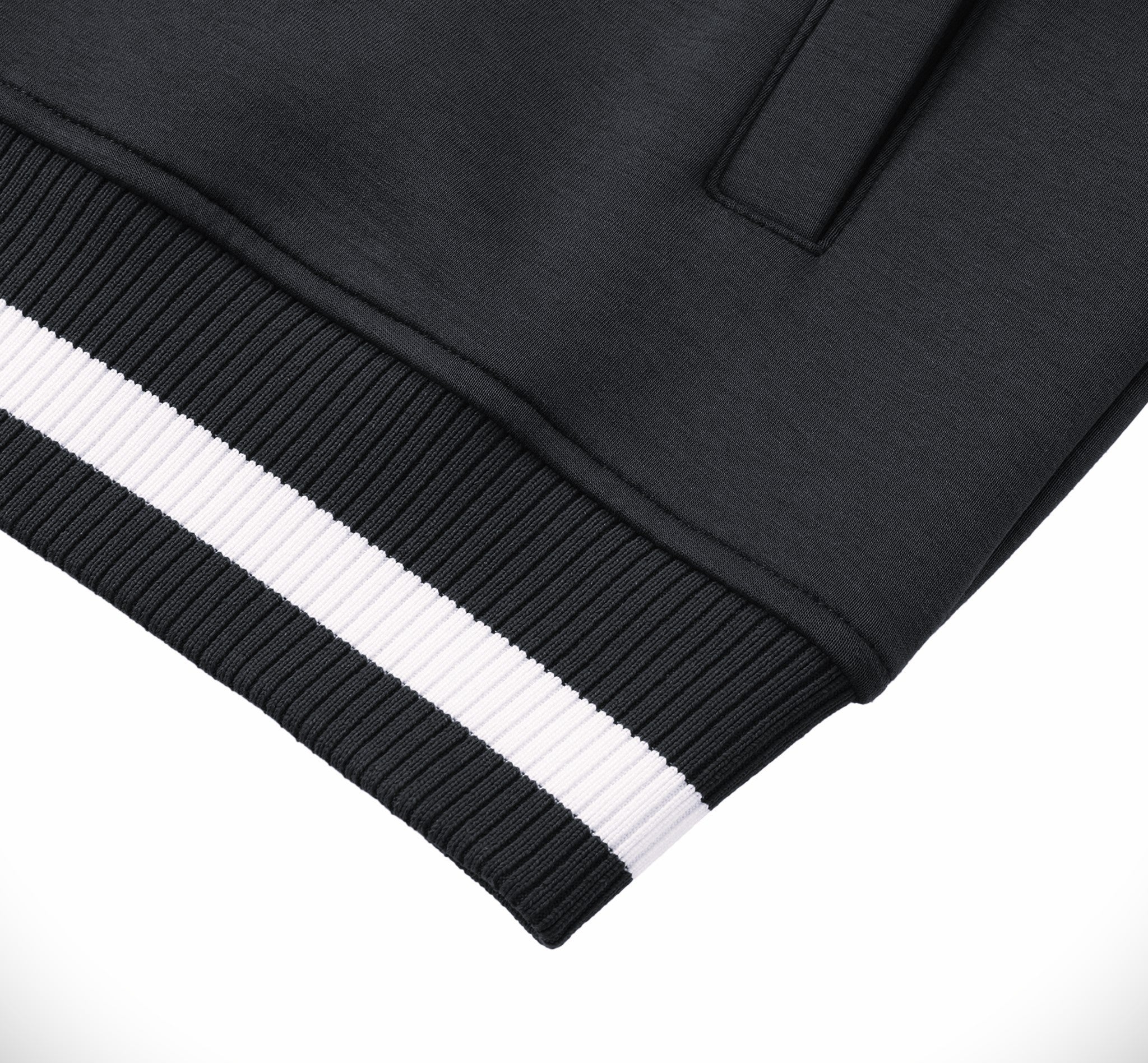 Pit Lane Clothing: Contrast Piping Zip Bomber Jacket - Black