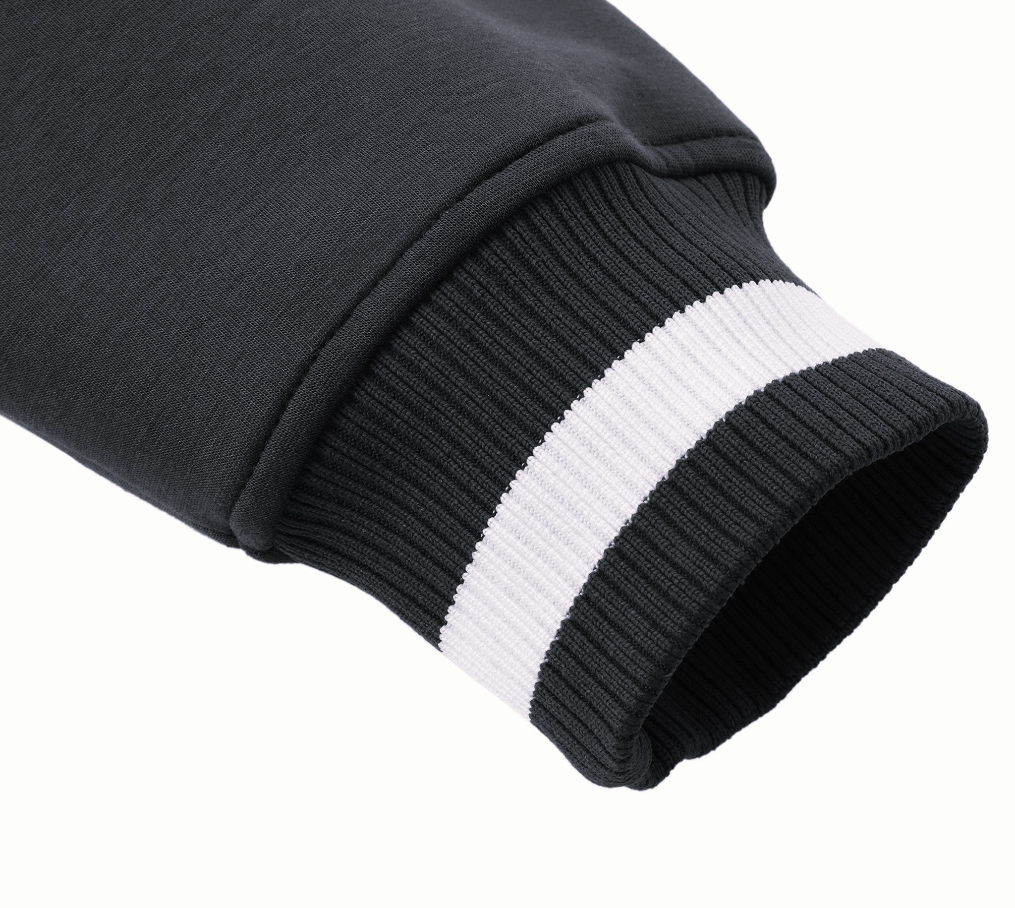Pit Lane Clothing: Contrast Piping Zip Bomber Jacket - Black