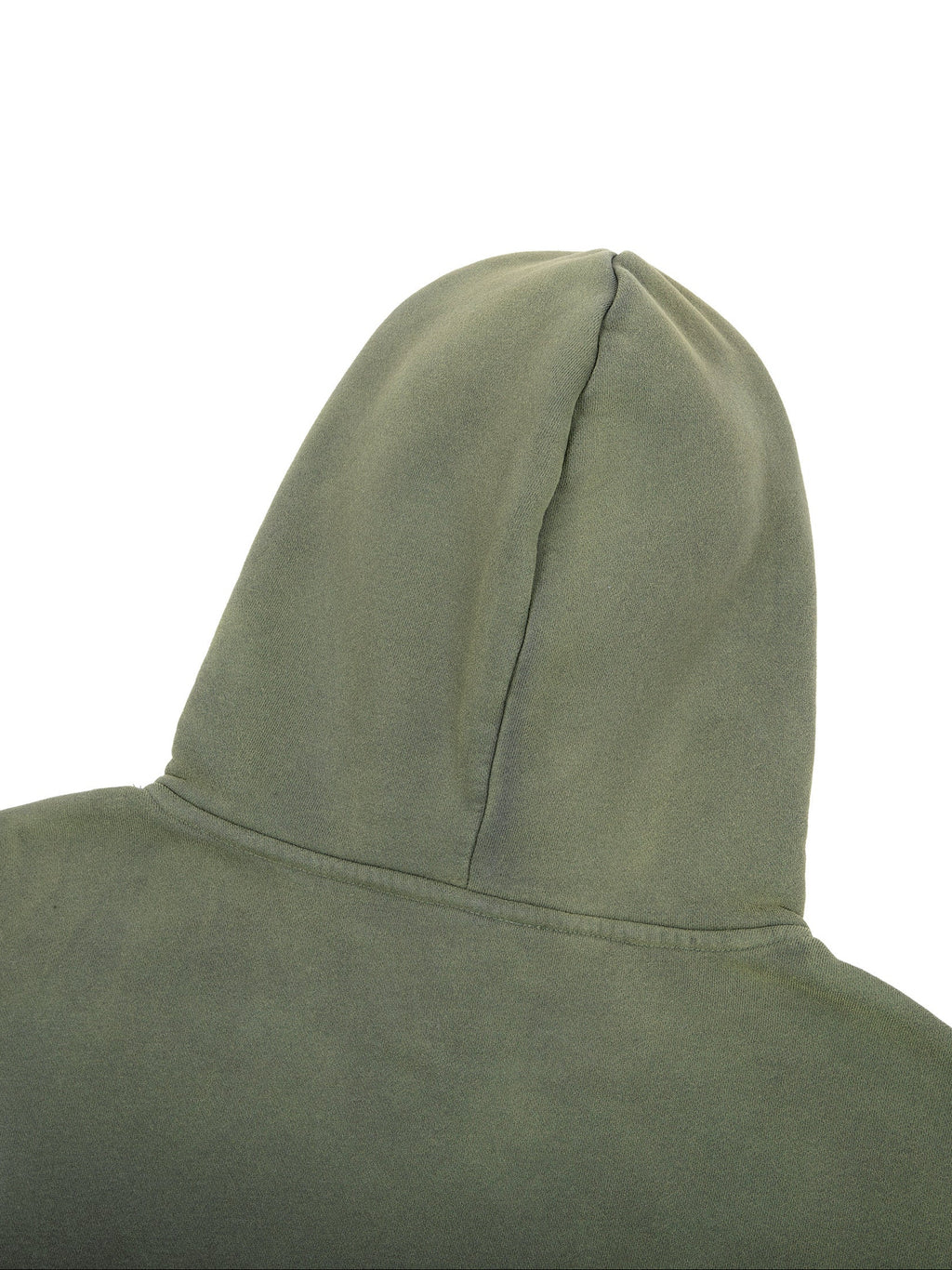 Green hooded jacket on a white background
