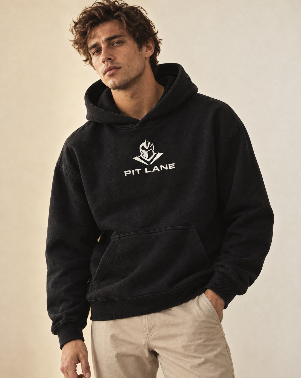'Knight Force' 350 GSM Hoodie - Black