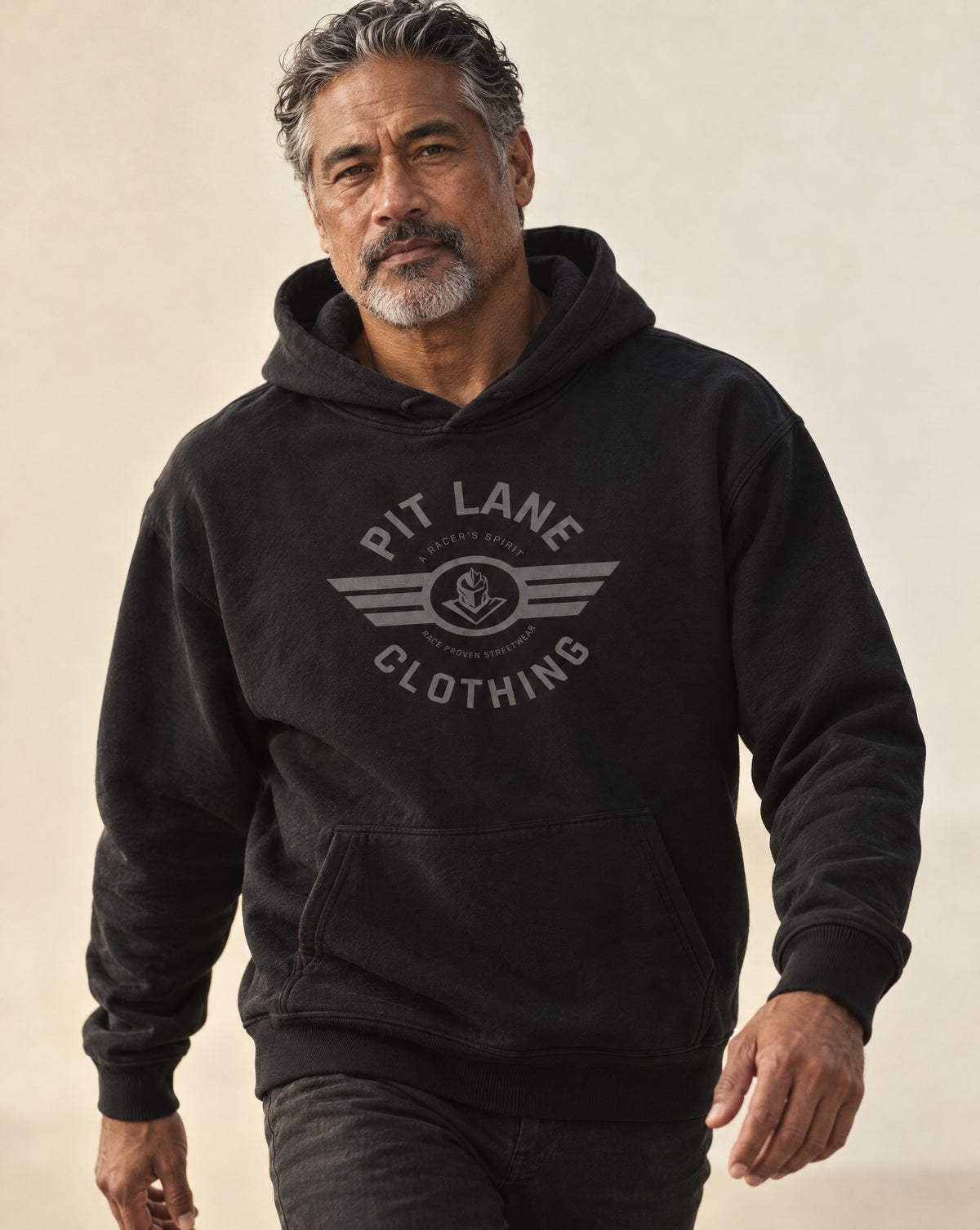 'A Racer's Spirit' 350 GSM Hoodie - Black