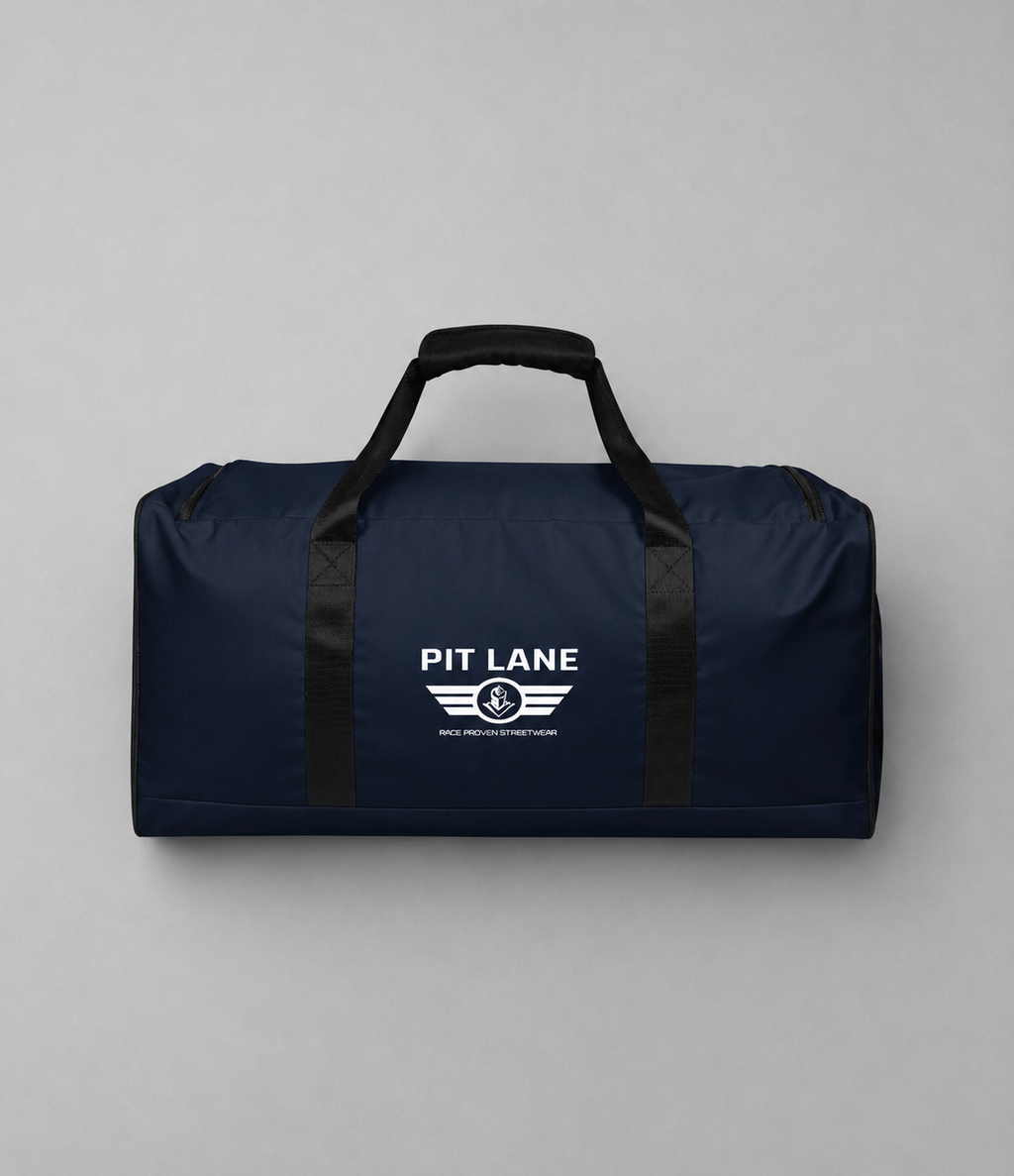 PIT LANE CLOTHING Large Duffle Travel bag - Navy Blue