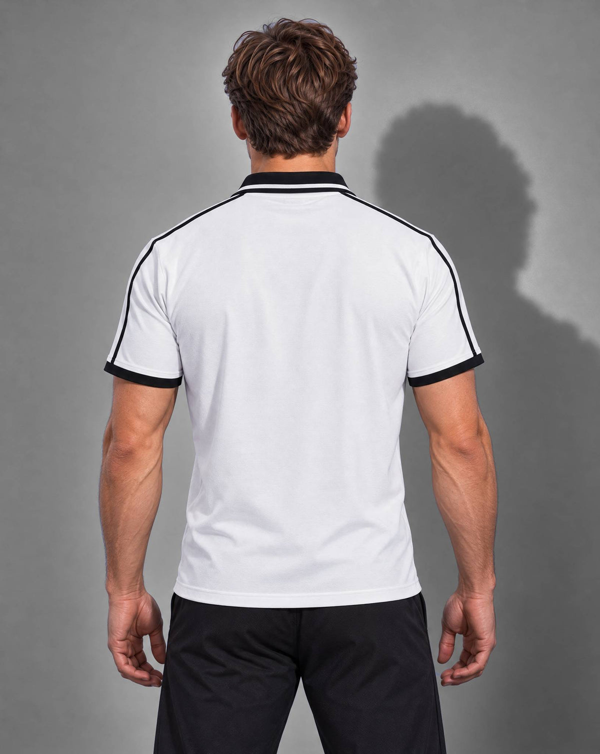 Contrast Piping Polo Shirt - White