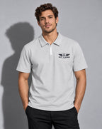 Premium Performance Quarter Zip Polo Shirt - Titanium