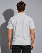 Premium Performance Quarter Zip Polo Shirt - Titanium