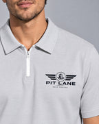 Premium Performance Quarter Zip Polo Shirt - Titanium