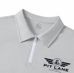 Premium Performance Quarter Zip Polo Shirt - Titanium