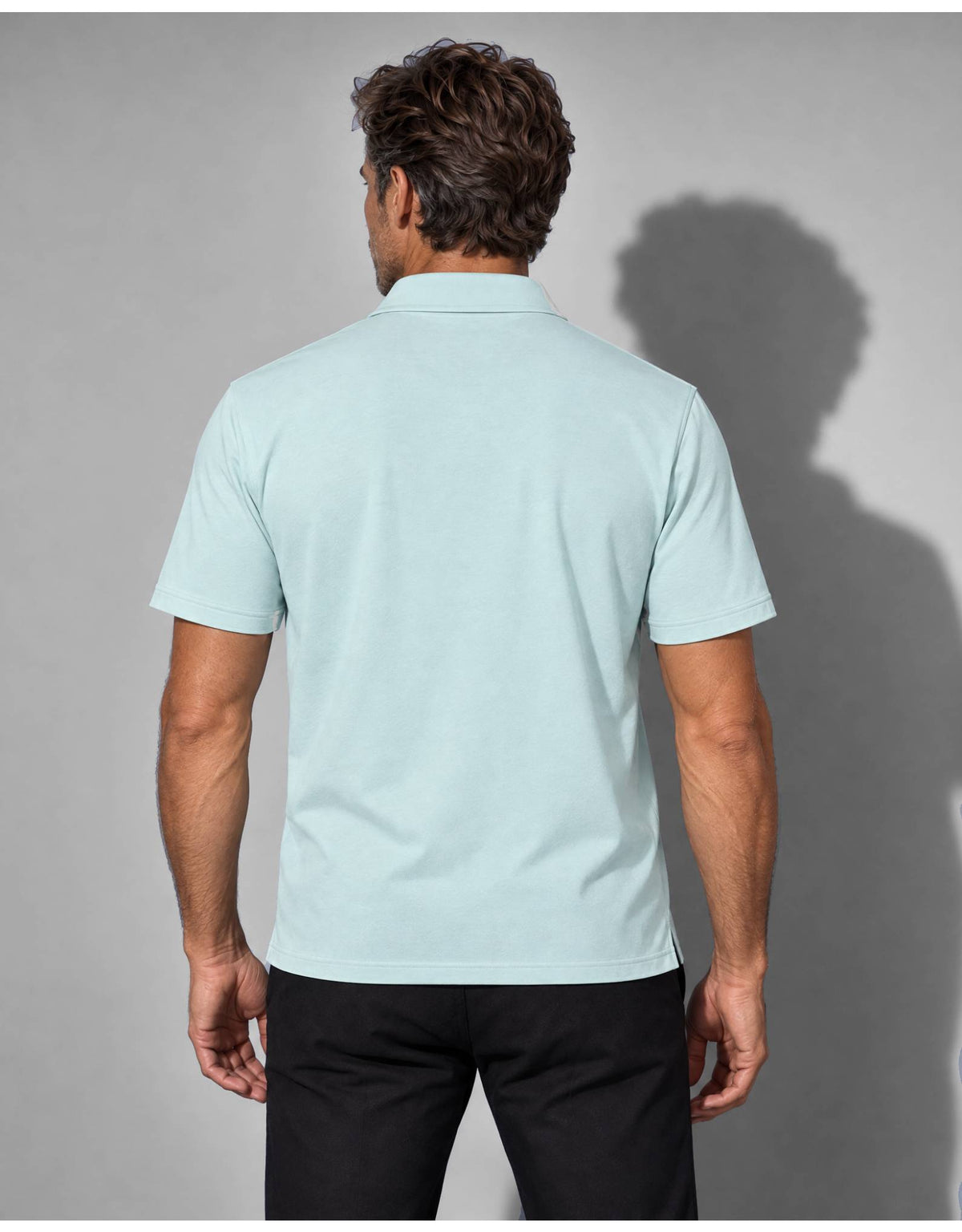 Premium Performance Quarter Zip Polo Shirt - Mint