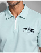 Premium Performance Quarter Zip Polo Shirt - Mint