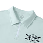 Premium Performance Quarter Zip Polo Shirt - Mint