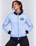 Raglan Sleeve Zip Track Jacket - Sky Blue