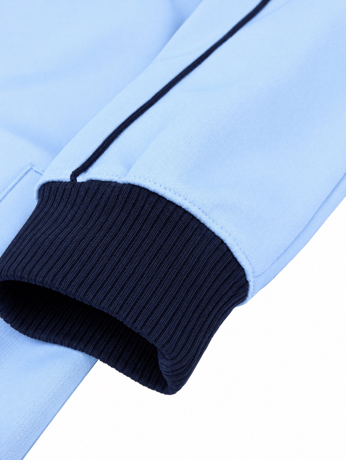 Raglan Sleeve Zip Track Jacket - Sky Blue
