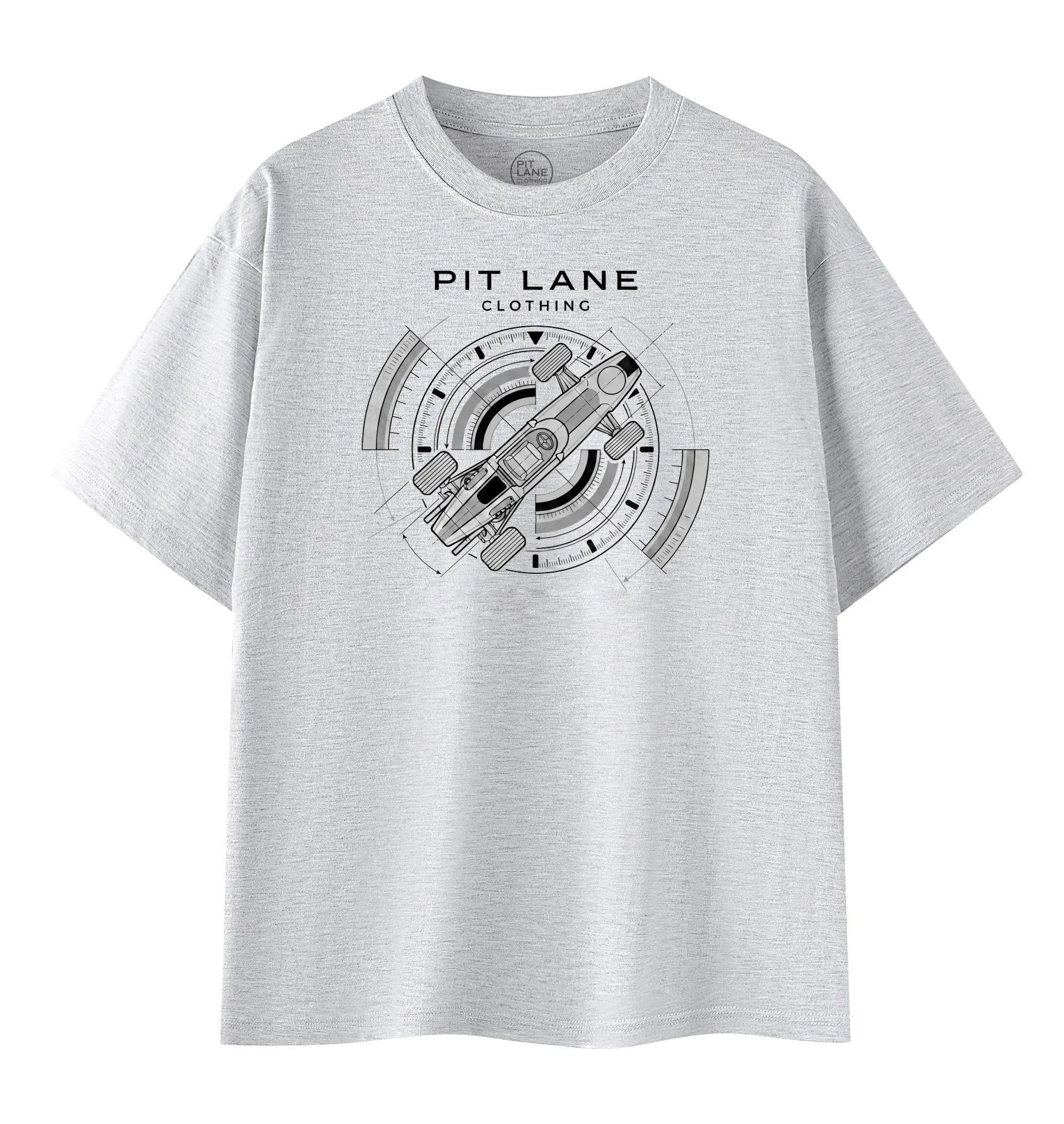PIT LANE CLOTHING: A Racer’s Tee — Grey Premium Cotton T-Shirt