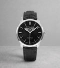 Pit Lane Clothing: Stainless Black Leather stap
