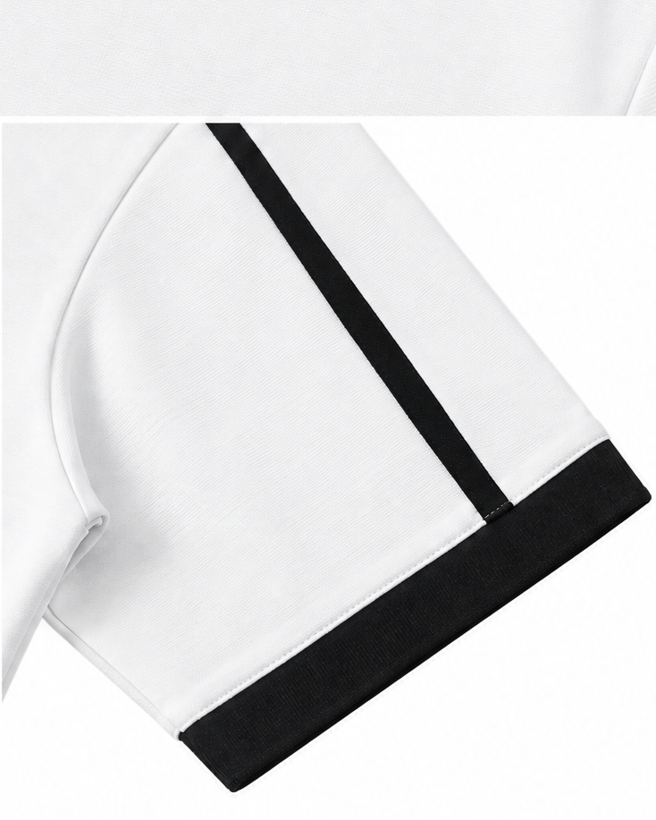 Contrast Piping Polo Shirt - White