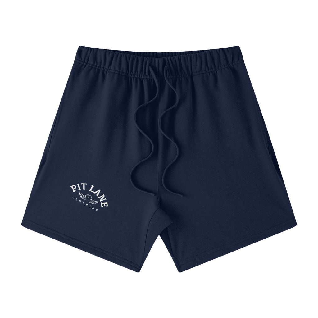 Pit Lane Clothing: Streetwear Heavyweight Loose Fit FOG 100% Cotton Shorts - Navy